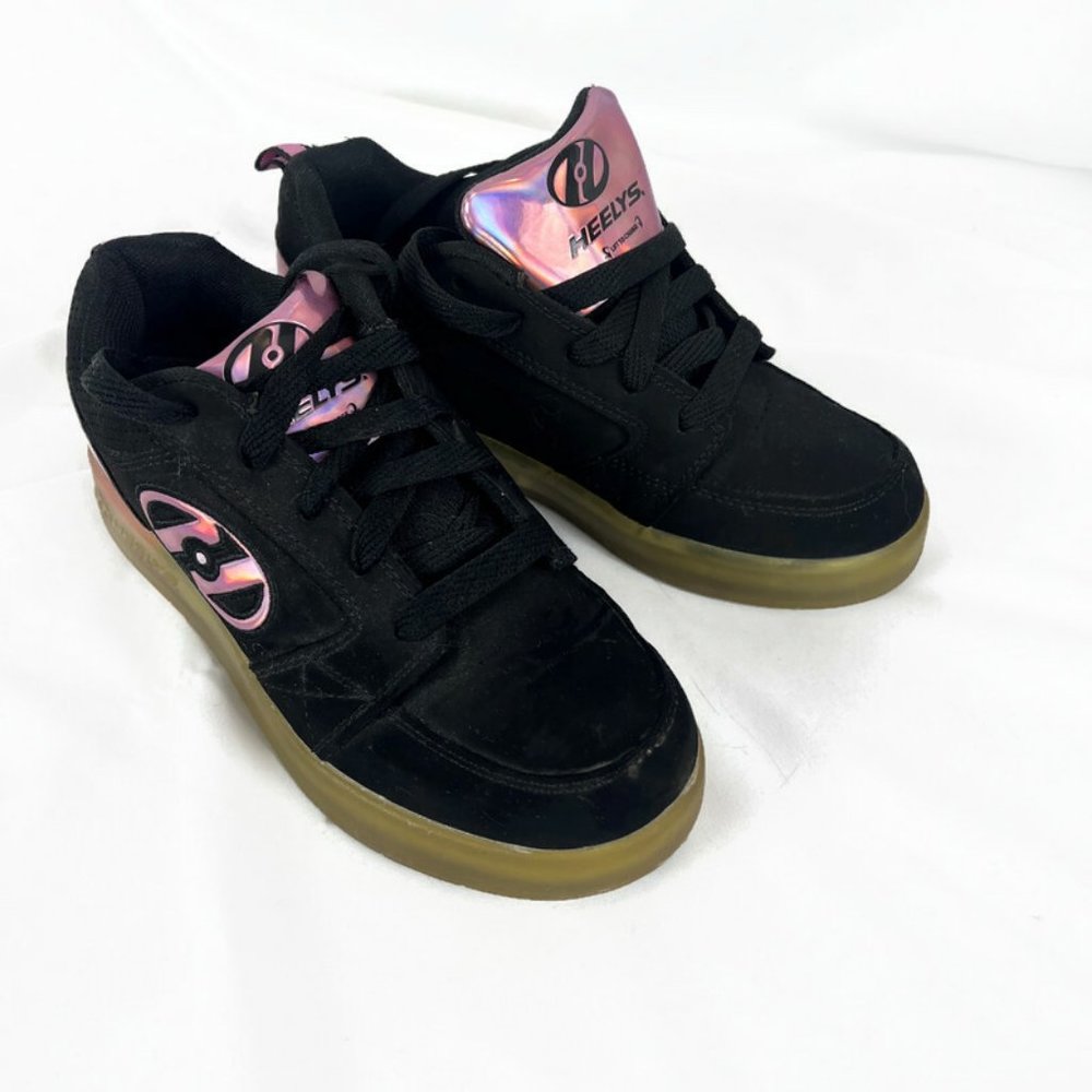 Heelys Rolling Riding Wheeled Shoes Youth 4 Womens 5 Black PInk